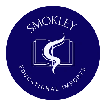 Blue circular logo with book and swirl